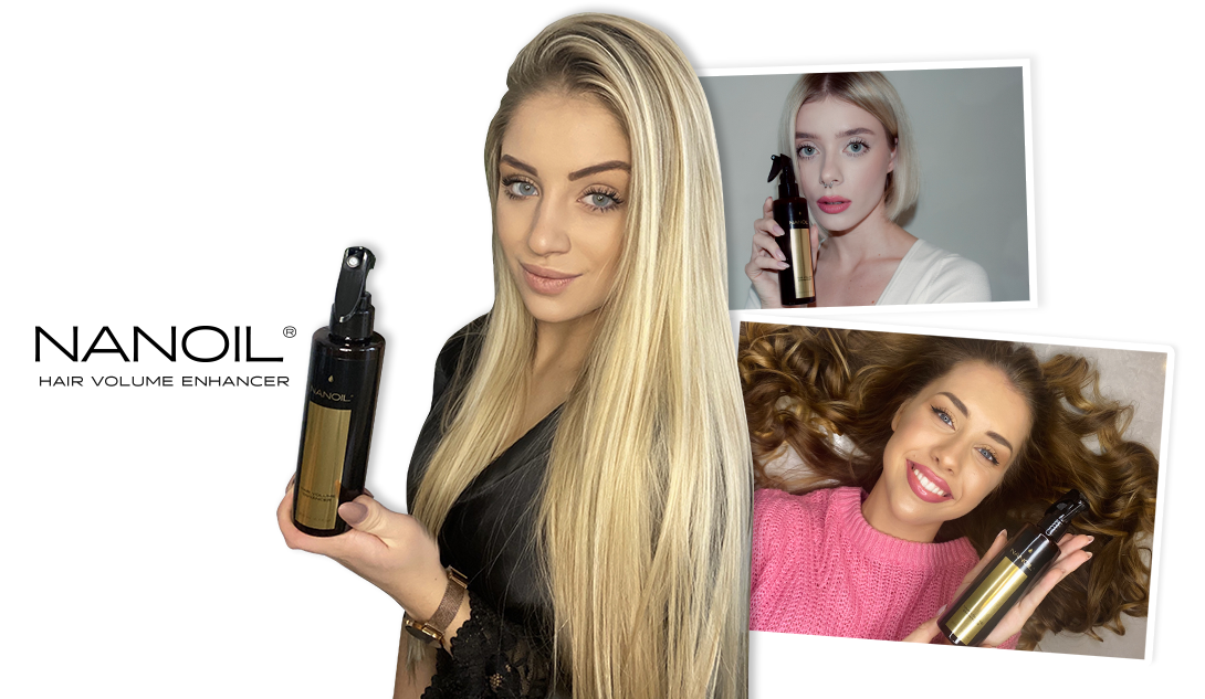 Nanoil spray för fylligare hår